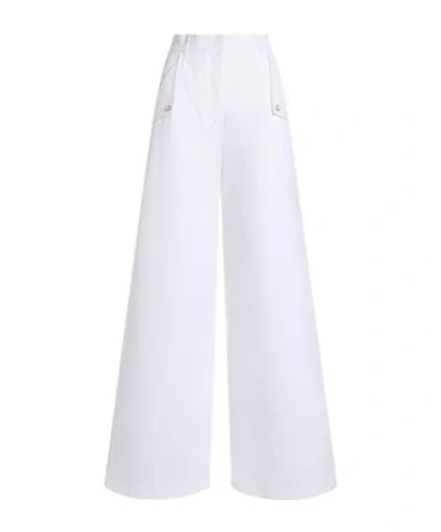 Max Mara Wide-leg Trousers In White
