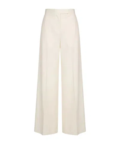 Max Mara Wide-leg Trousers In White