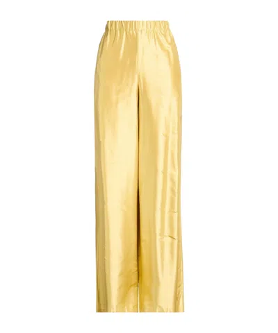 Max Mara Wide-leg Trousers In Yellow