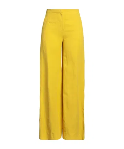 Max Mara Wide-leg Trousers In Yellow