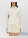 Max Mara Willow Long Sleeve Pleated Shirt In White