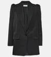 Max Mara Willy Puff-sleeve Single-breasted Blazer Jacket In Black