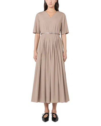 Max Mara Willy Cotton Dress In Gray