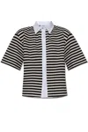Max Mara Wilson Striped Jersey Knit Top In Multi