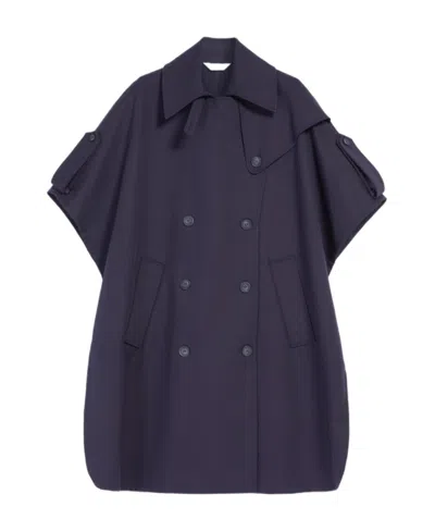 Max Mara Windbreaker Cloak In Black