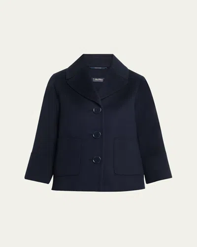 Max Mara Windsor Cotton Jacket In Midnightblue