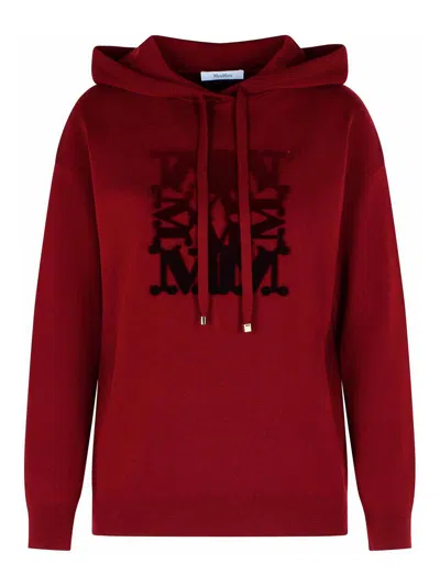 MAX MARA WINE VIRGIN WOOL SWEATSHIRT