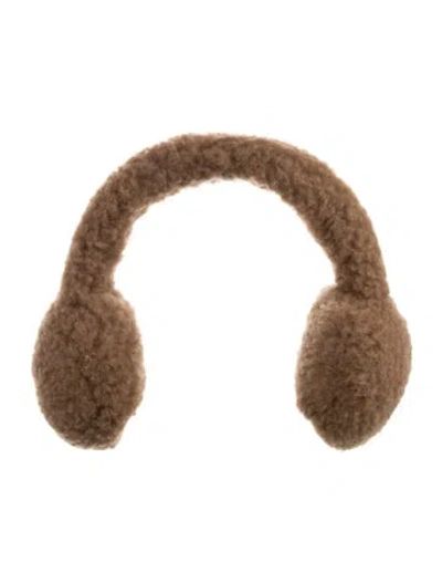 Pre-owned Max Mara Winter Fur Earmuffs In Brown