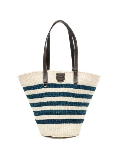 Max Mara Wkagennaio Striped Handle Tote Bag In Neutral