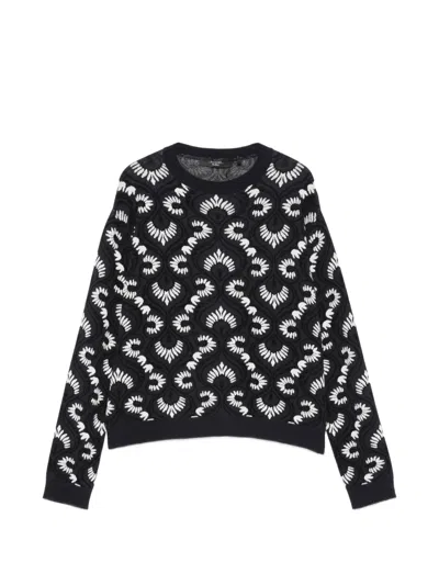 Max Mara Wkdfaraone Patterned Sweater In Black