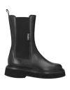 Max Mara Woman Ankle Boots Black Size 6 Leather, Textile Fibers