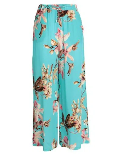 Max Mara Woman Beach Shorts And Pants Turquoise Size S Silk In Blue