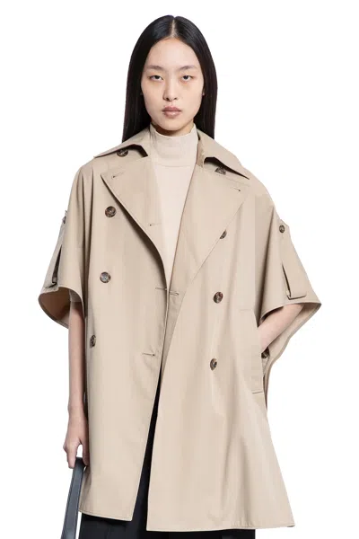 Max Mara Woman Beige Coats
