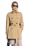 Max Mara Cotton Canvas Raincoat In Beige