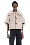 Max Mara Alpaca And Wool Teddy Cape Scarves And Foulards Beige In Beige