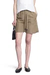 Max Mara Elastic Waist Shorts In Beige