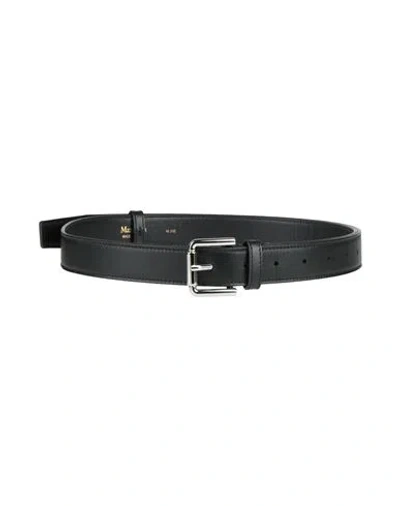 Max Mara Woman Belt Black Size 30 Calfskin
