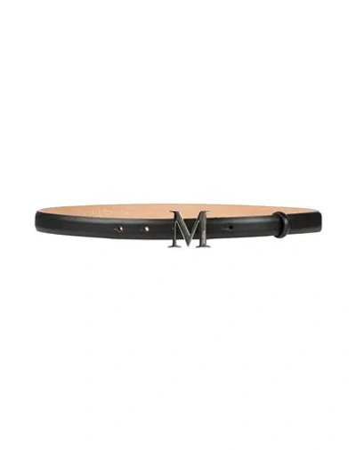 Max Mara Woman Belt Black Size 34 Leather