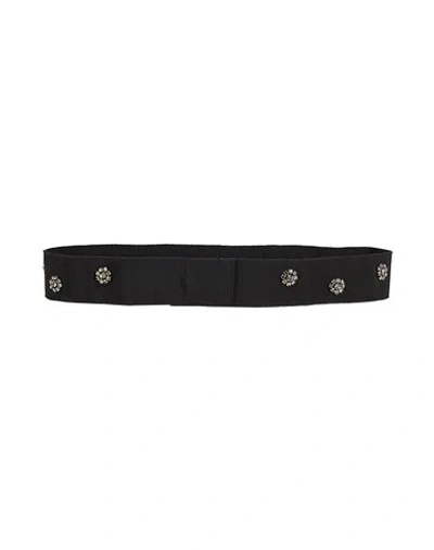 Max Mara Woman Belt Black Size M Viscose, Cotton