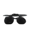 Max Mara Woman Belt Black Size Onesize Shearling, Alpaca Wool, Virgin Wool, Silk In Black
