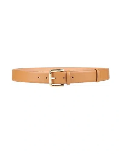 Max Mara Woman Belt Camel Size 36 Calfskin In Brown