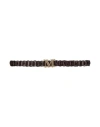 Shop Max Mara Woman Belt Dark Brown Size M Cow Leather