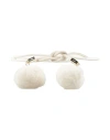 Max Mara Woman Belt White Size Onesize Shearling, Alpaca Wool, Virgin Wool, Silk