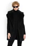 Max Mara Woman Black Coats In Black