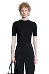 Max Mara Black Wool Crewneck Sweater In Black