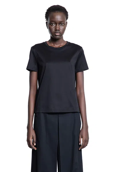 Max Mara Woman Black T-shirts & Tank Tops In Beige