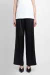 Max Mara Black Wide-leg Tailored Virgin Wool Trousers In Black