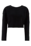 Max Mara Maglione Crespo In Misto Lana Nera Donna In Black