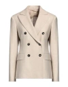 Max Mara Woman Blazer Beige Size 8 Cashmere, Wool In Beige