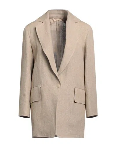 Max Mara Woman Blazer Beige Size 8 Linen