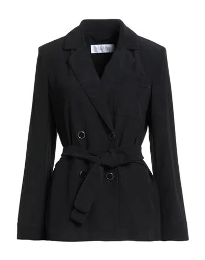 Max Mara Woman Blazer Black Size 10 Silk