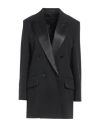 Max Mara Woman Blazer Black Size 10 Virgin Wool, Elastane, Polyester