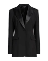 Max Mara Gara Single-breasted One Button Jacket In Black