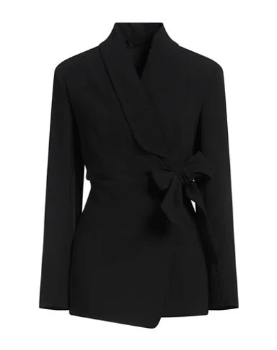 MAX MARA MAX MARA WOMAN BLAZER BLACK SIZE 10 TRIACETATE, POLYESTER