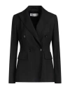 Max Mara Sanna Double-breasted Long-sleeved Jacket In Black
