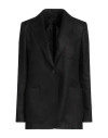 Max Mara "bohemian Linen Single-bre In Black