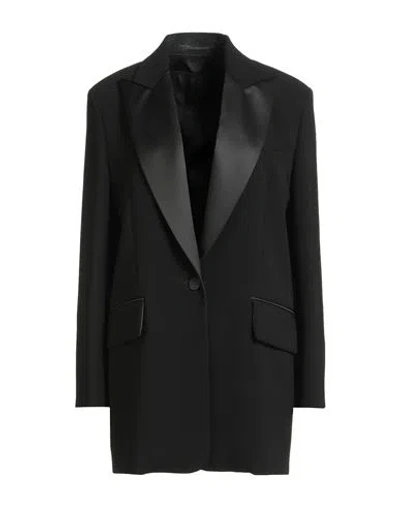 Max Mara Woman Blazer Black Size 4 Triacetate, Polyester