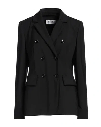 Max Mara Woman Blazer Black Size 8 Virgin Wool