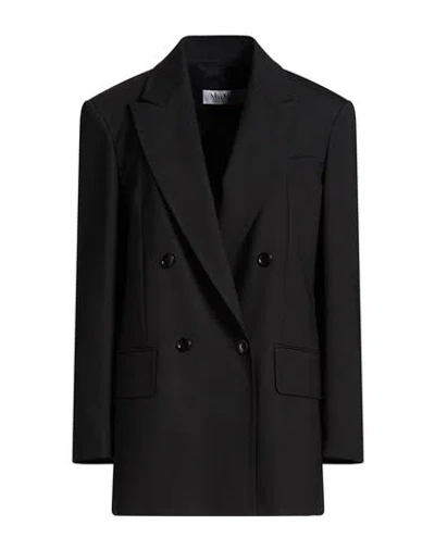 Max Mara Woman Blazer Black Size 8 Virgin Wool, Mohair Wool, Silk