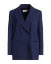Max Mara Woman Blazer Blue Size 6 Viscose, Polyamide, Elastane In Blue