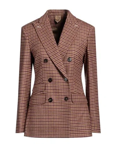 Max Mara Woman Blazer Burgundy Size 8 Virgin Wool, Cashmere, Elastane In Red