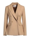 Max Mara Woman Blazer Camel Size 12 Virgin Wool In Beige