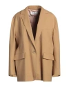 Max Mara Woman Blazer Camel Size 6 Cotton, Elastane