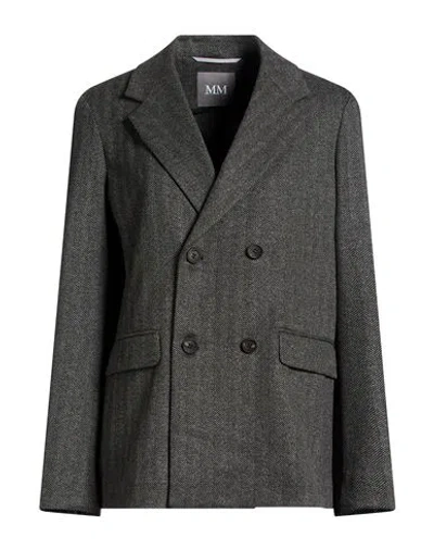 Max Mara Woman Blazer Charcoal Size L Viscose, Polyester, Elastane In Gray