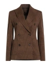 Max Mara Plaid Blazer In Brown