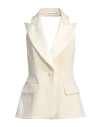 Max Mara Woman Blazer Cream Size 10 Virgin Wool, Elastane, Polyester In White